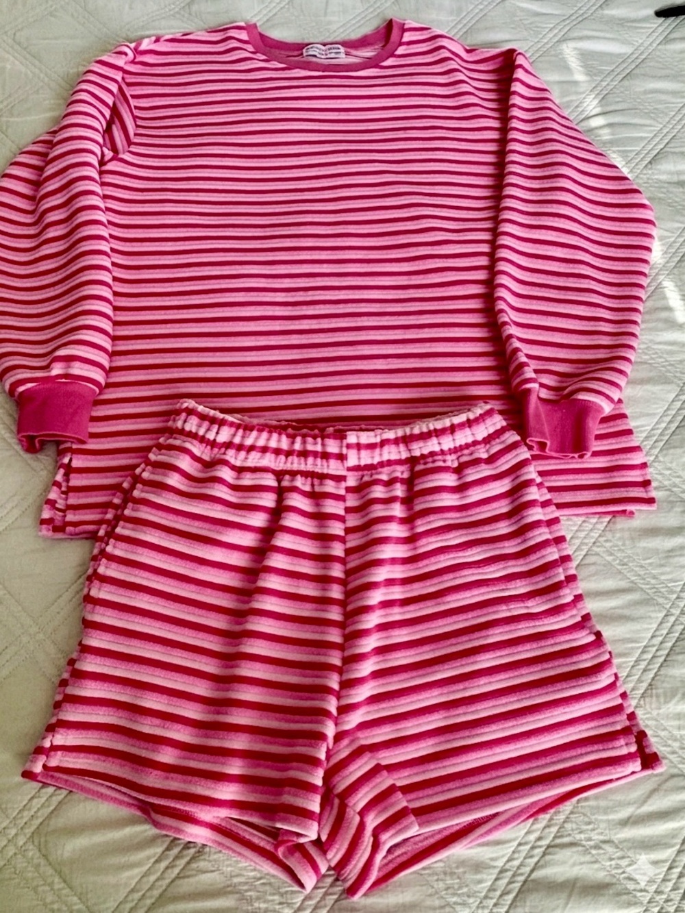Gorgeous Pink Striped Shorts Set - Women’s